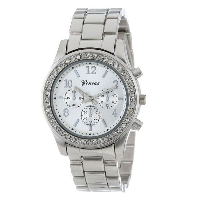 Geneva Classic Luxury Rhinestone Watch Women Watches Fashion  display picture 3